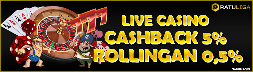 BONUS ROLLINGAN + CASHBACK LIVE CASINO